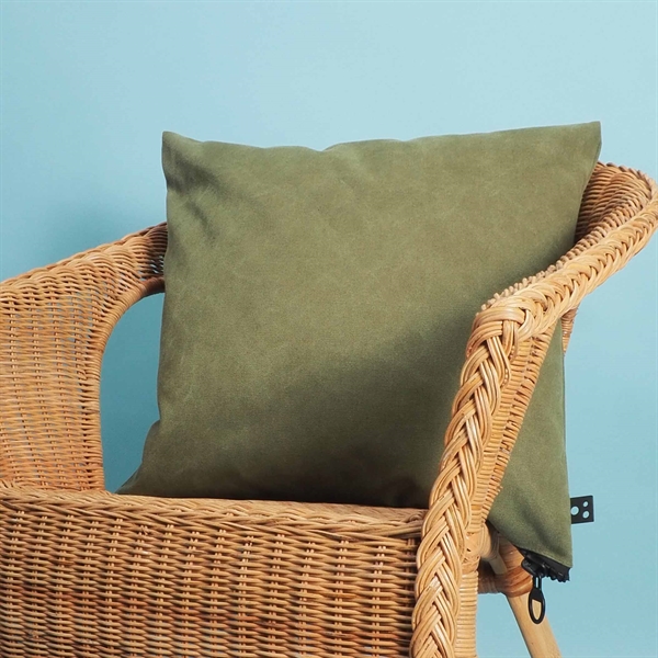 Canvas cushion cover 50x50 Washed Olive green